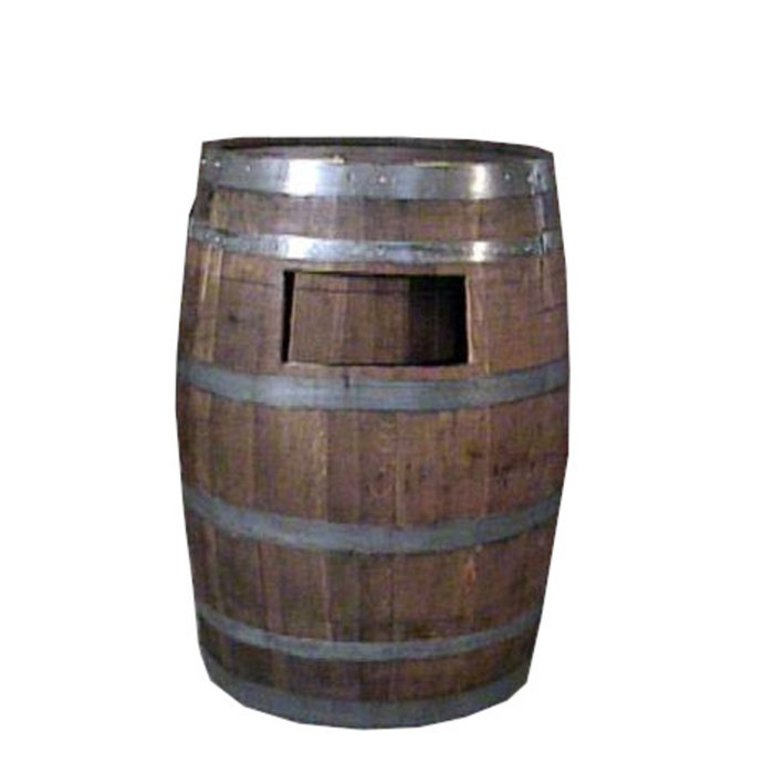 MGP Wine Barrel Waste Receptacle 52 Gallon Swing Top Trash Can Wayfair